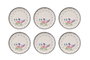 Hermia Point Heaven - Juego de 6 Platos de Postre Navideños de Porcelana 19.3x19.3x2 cm